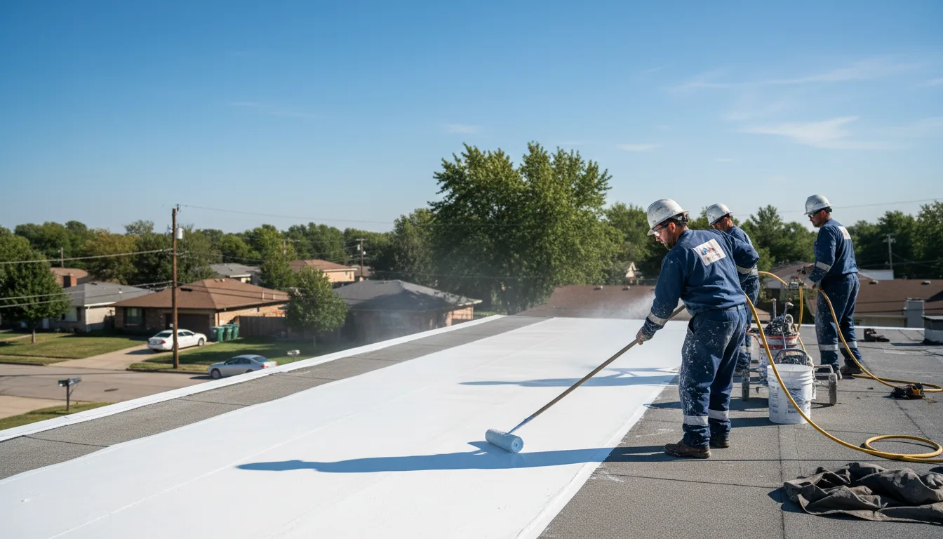 Commercial roof coating in South China, ME near me